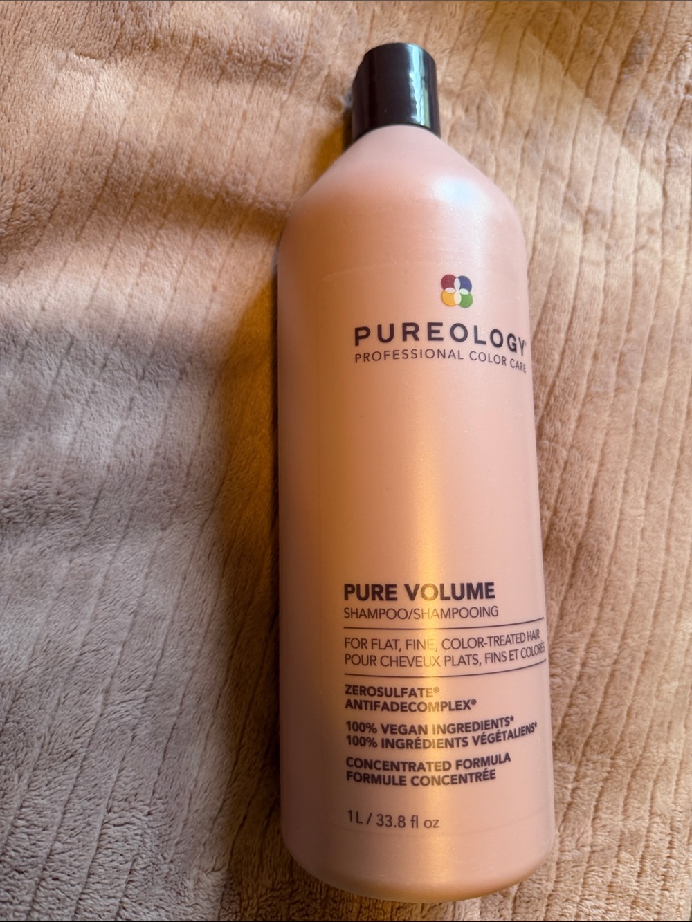 Pureology Pure Volume Shampoo - Peach Pink Bottle